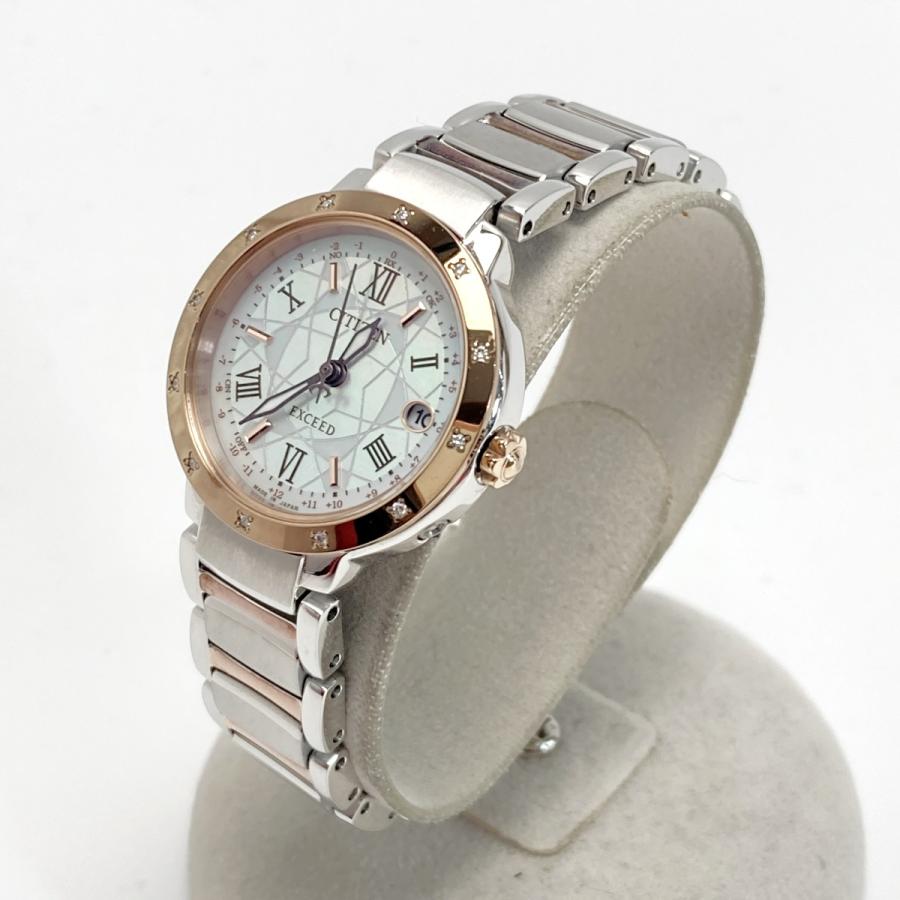 稼働品　CITIZEN エクシード　シェル文字盤　トノー　電波ソーラー Yahoo!オークション -「シェル文字盤」(エクシード) (シチズン