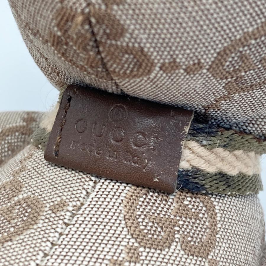 GUCCIグッチ GGキャンバス テディベア ベージュ 置物 ぬいぐるみ GUCCI グッチ GGキャンバス ぬいぐるみ 人形 テディーベア クマ