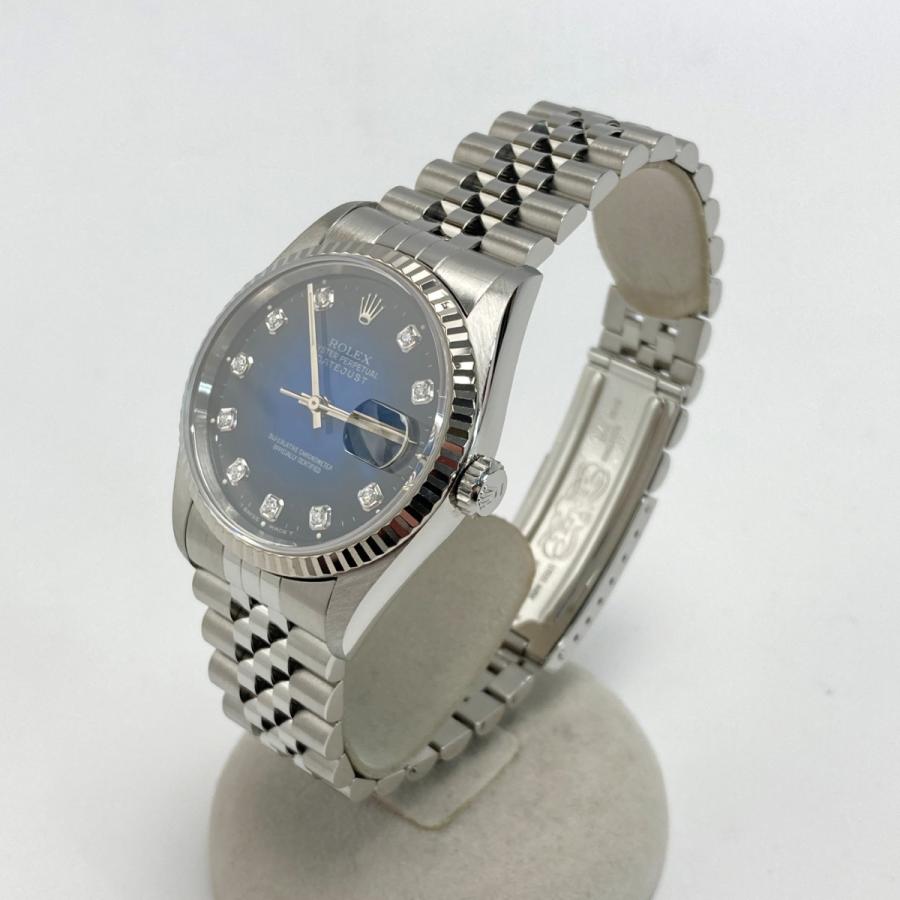 ROLEX（ロレックス） デイトジャスト S番 10Pダイヤ 16234G ブルー
