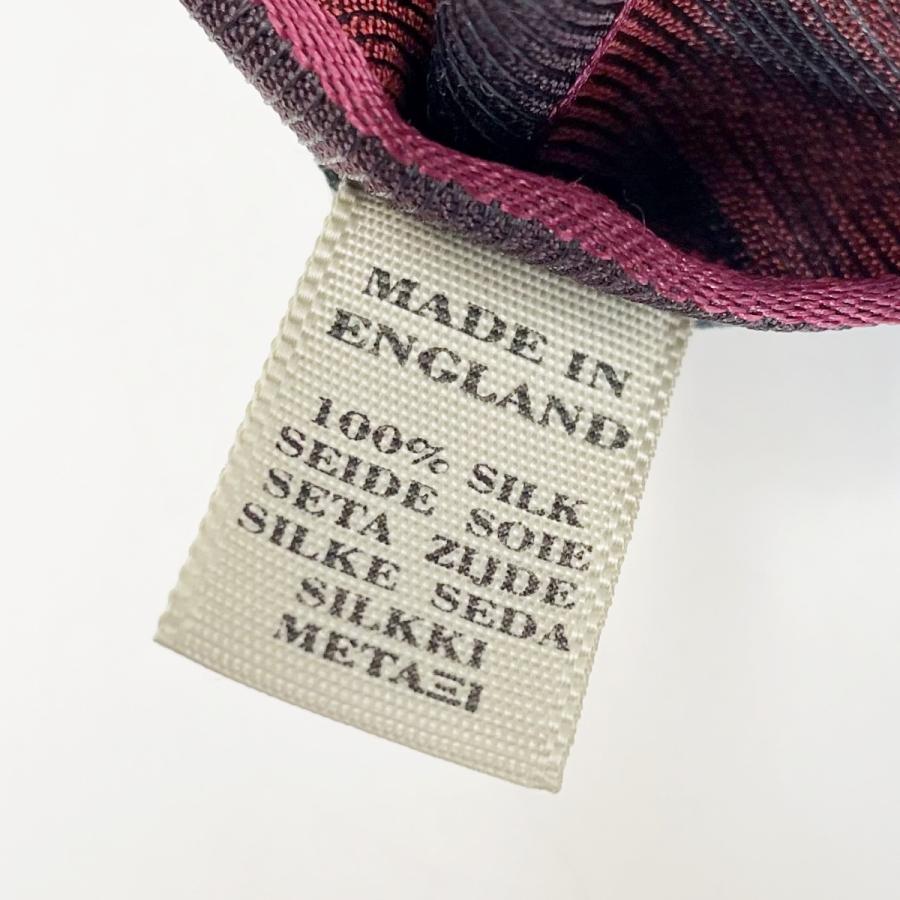 【バーバリーブラックレーベル】ネクタイ レッド ストライプ 良品 シルク BURBERRY（バーバリー） ストライプ ネクタイ ブラック×レッド シルク