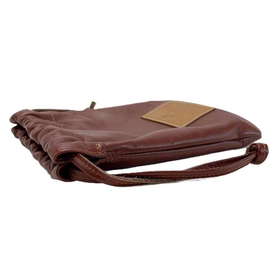 SOMES SADDOLE ブラウン レザー巾着バッグ SOMES SADDOLE ブラウン レザー巾着バッグ Somes Saddle ソメスサドル