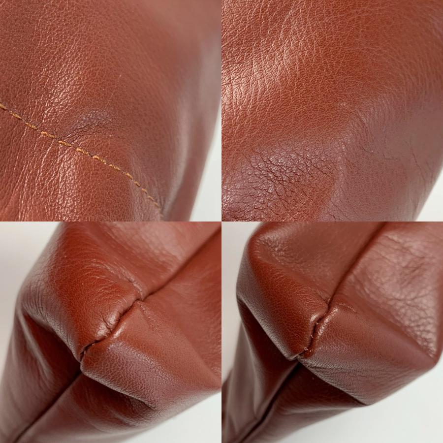 SOMES SADDOLE ブラウン レザー巾着バッグ Somes Saddle ソメスサドル