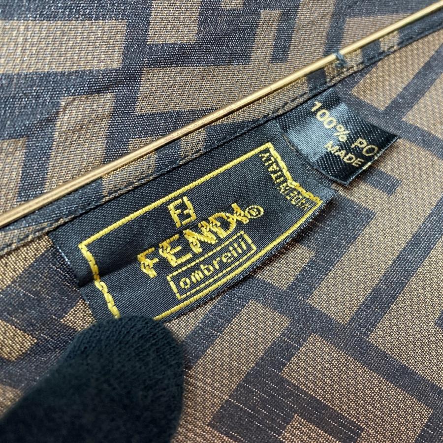 FENDI（フェンディ） ズッカ柄 折りたたみ傘 ブラウン ポリエステル