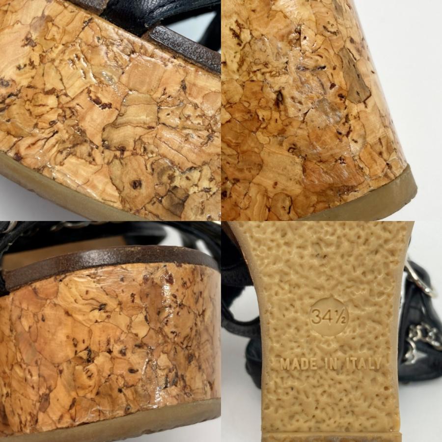 CHANEL（シャネル） チェーン コルク ウェッジ サンダル 34?（21.5cm