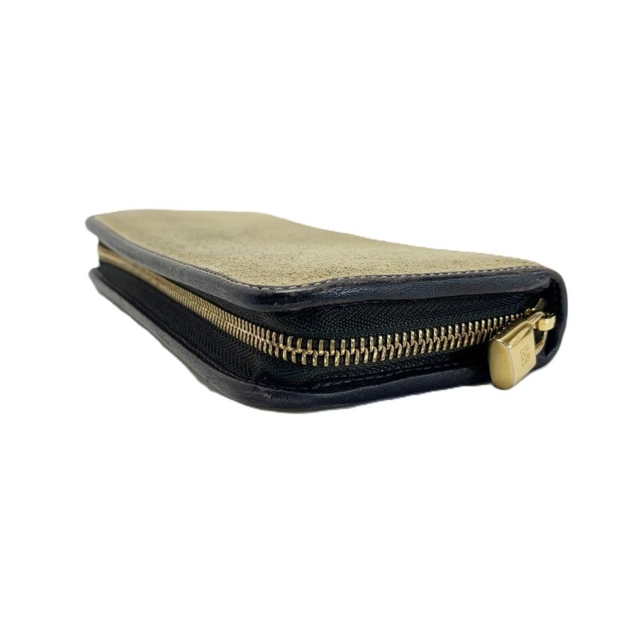 LOEWE（ロエベ） ラウンドファスナー財布 ベージュ スウェード