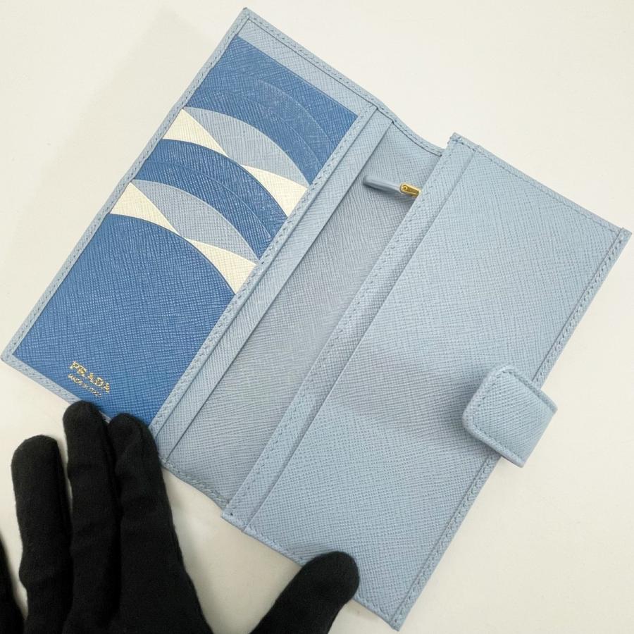 PRADA プラダ サフィアーノレザー財布 1MV025 スカイブルー 2