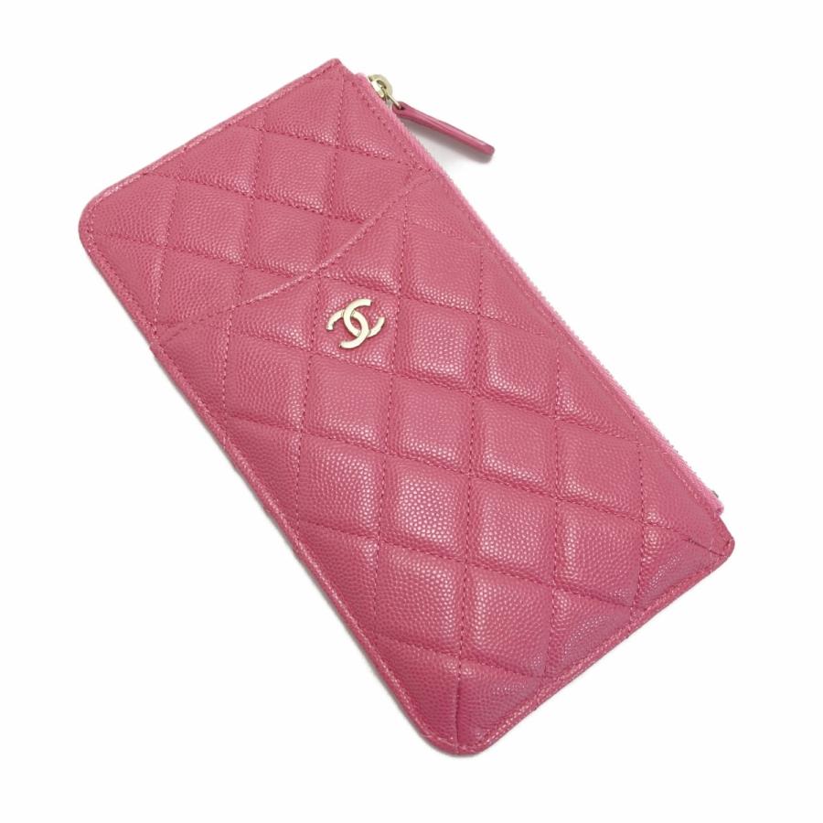 CHANEL（シャネル） ココマーク マトラッセ フラグメントケース ピンク 