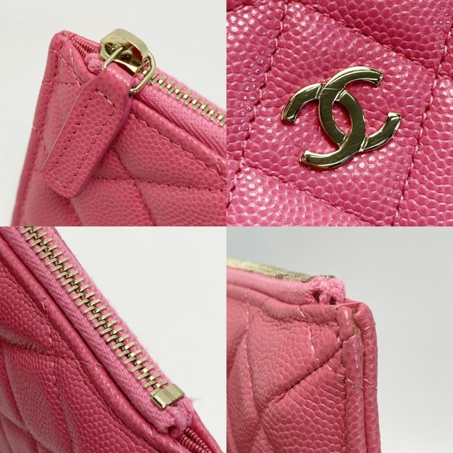 CHANEL（シャネル） ココマーク マトラッセ フラグメントケース ピンク 