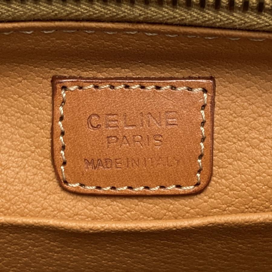 CELINE（セリーヌ） マカダム柄 ポーチ ブラウン PVC×レザー コスメ