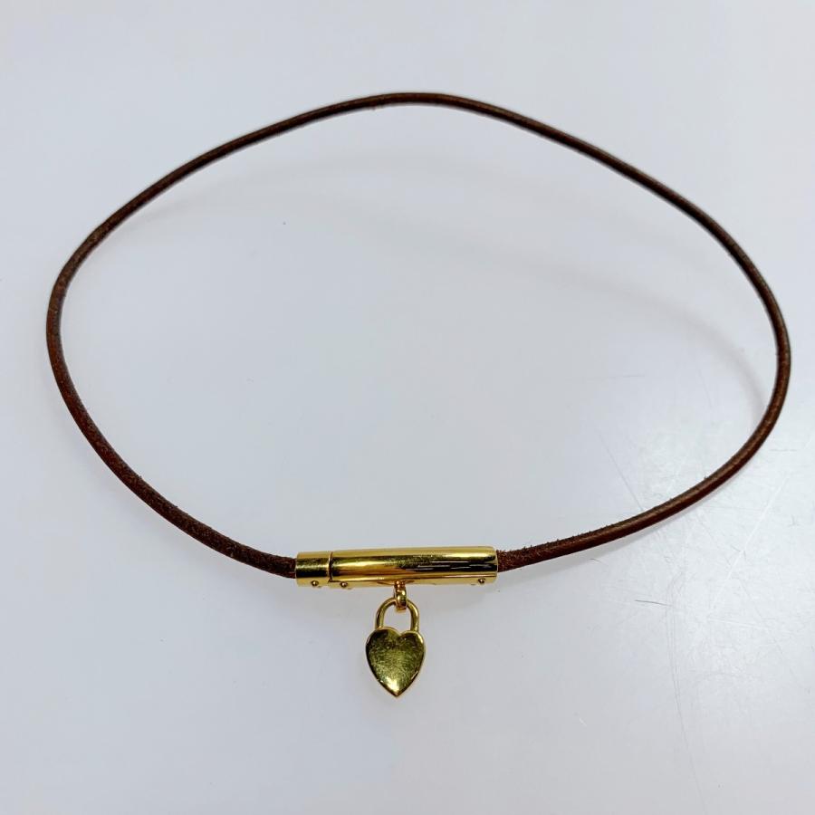 HERMES（エルメス） ヴィヴィリデ ハートチョーカー レザー