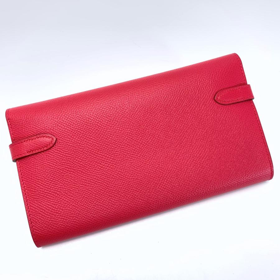 ☆☆HERMES エルメス ケリー ヴォーエプソン A刻印 ローズティリアン 長財布 レディース シルバー金具 HERMES（エルメス） ケリー ヴォーエプソン A刻印 ローズティリアン 長