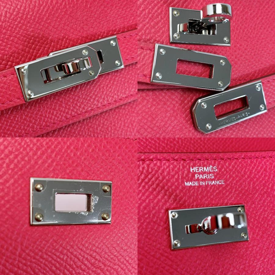 ☆☆HERMES エルメス ケリー ヴォーエプソン A刻印 ローズティリアン 長財布 レディース シルバー金具 HERMES（エルメス） ケリー ヴォーエプソン A刻印 ローズティリアン 長