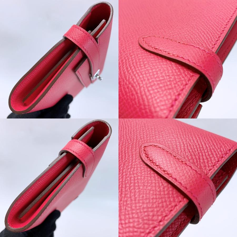 ☆☆HERMES エルメス ケリー ヴォーエプソン A刻印 ローズティリアン 長財布 レディース シルバー金具 HERMES（エルメス） ケリー ヴォーエプソン A刻印 ローズティリアン 長