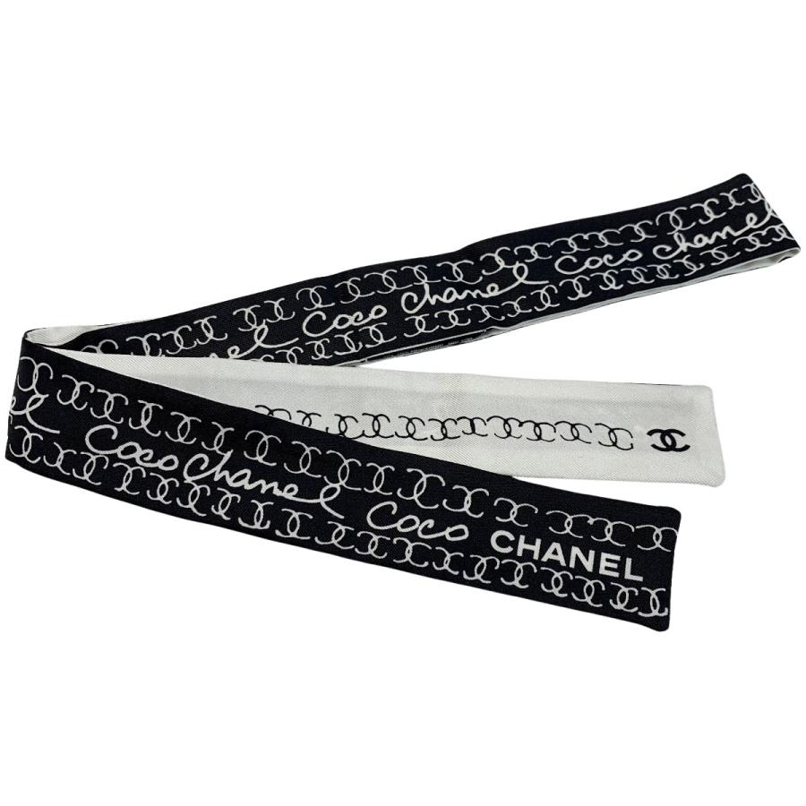 CHANEL（シャネル） ヘアバンド 細いスカーフ ツイリー シルク100