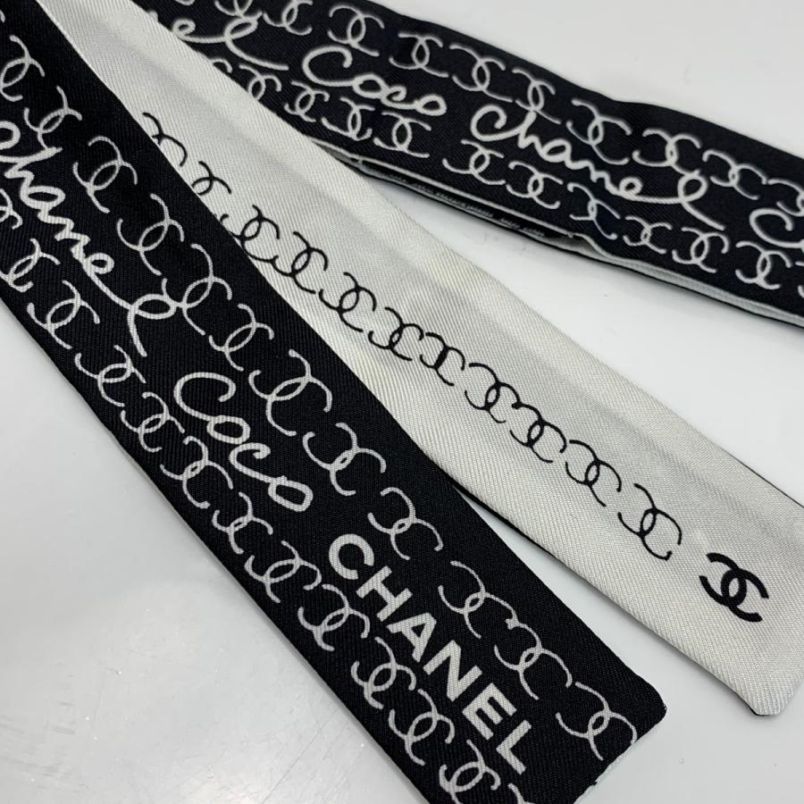 CHANEL（シャネル） ヘアバンド 細いスカーフ ツイリー シルク100