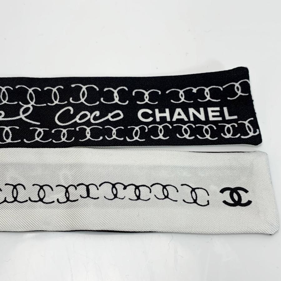 CHANEL（シャネル） ヘアバンド 細いスカーフ ツイリー シルク100