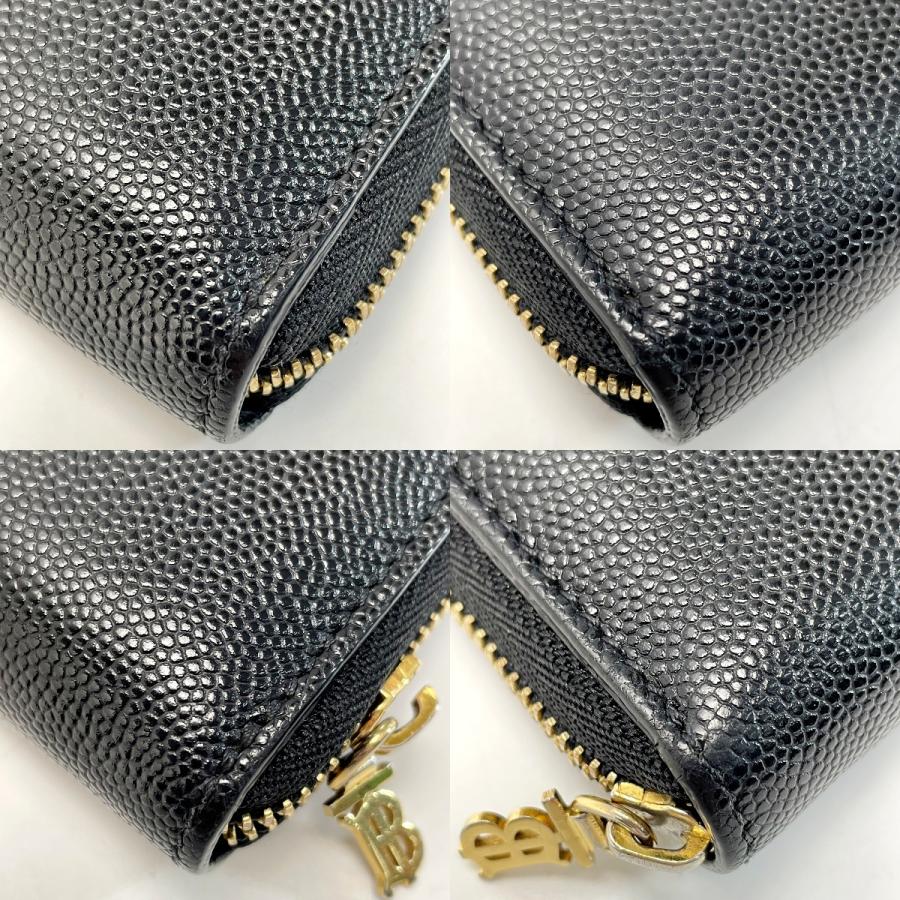 【BURBERRY】バーバリー エルモア TBロゴ ブラック 長財布 BURBERRY（バーバリー） TBロゴ エルモア 8023297 ブラック 長財布