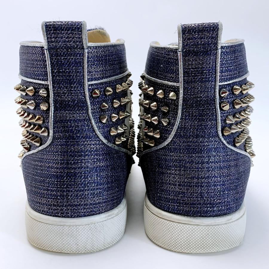 Christian Louboutin デニム ハイカットスニーカー Christian Louboutin クリスチャンルブタン デニムスニーカー スタッズ