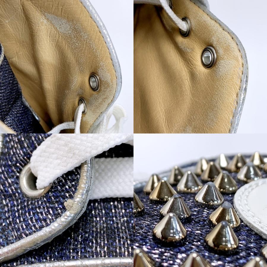 Christian Louboutin デニム ハイカットスニーカー Christian Louboutin クリスチャンルブタン デニムスニーカー スタッズ