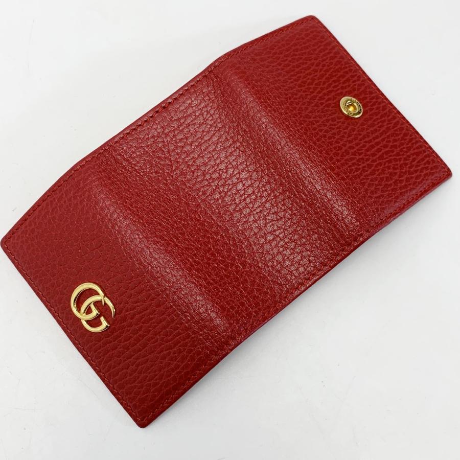 GUCCI（グッチ） プチマーモント レザー 456118 レッド キーケース