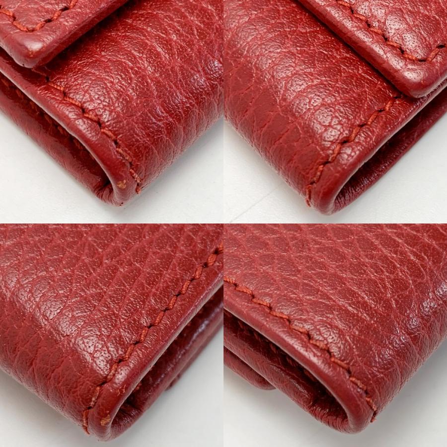 GUCCI（グッチ） プチマーモント レザー 456118 レッド キーケース
