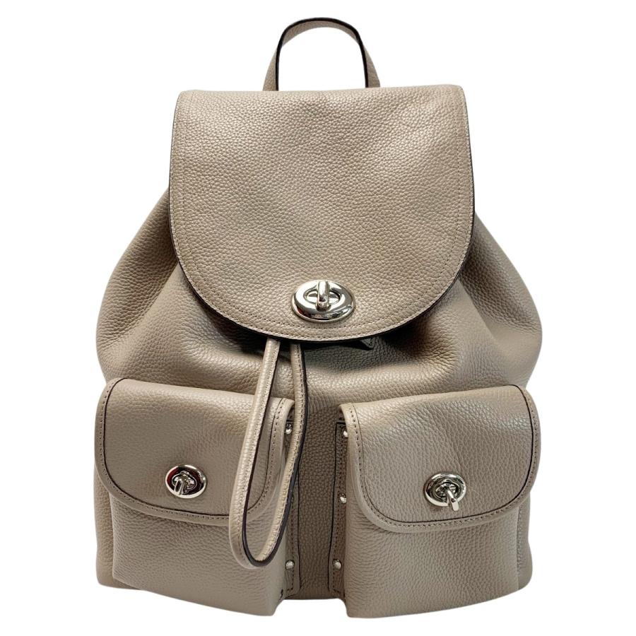 COACH（コーチ） レザー 37582 グレージュ バッグ リュック レディース 
