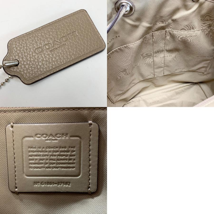 COACH（コーチ） レザー 37582 グレージュ バッグ リュック レディース