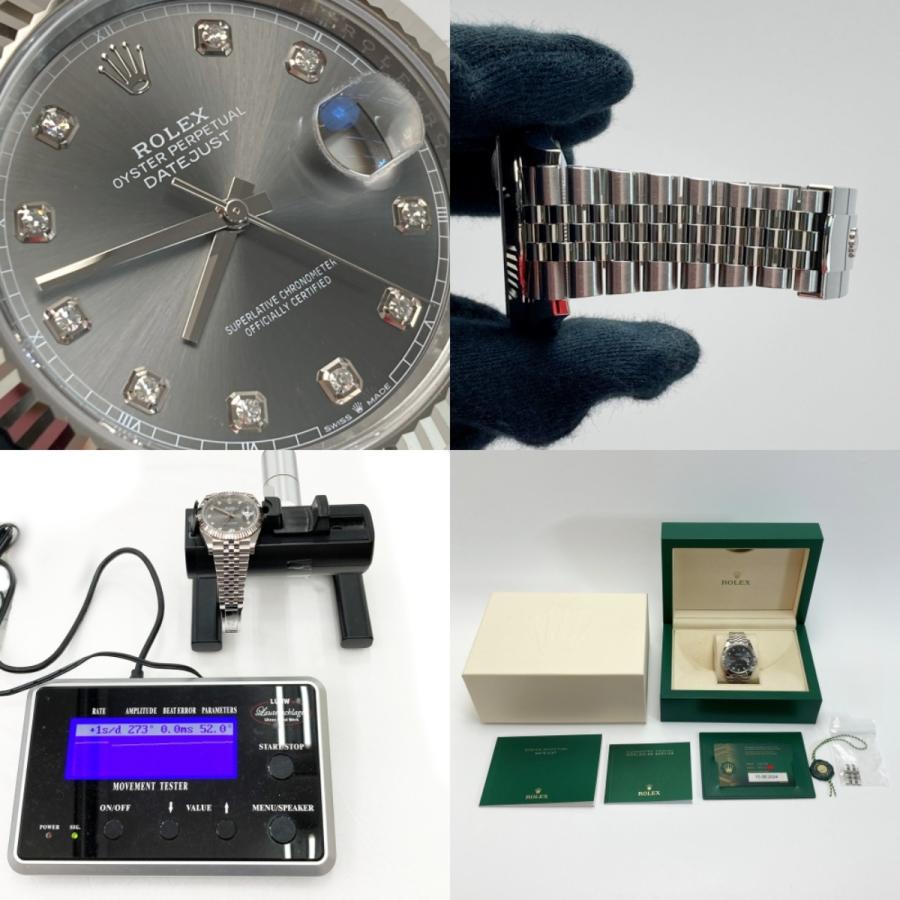 ROLEX（ロレックス） デイトジャスト41 10Pダイヤ SS/WG 126334 グレー