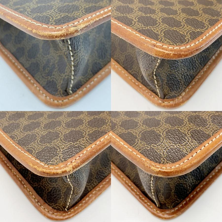 美品 CELINE セリーヌ マカダム クラッチバッグ ブラウン PVC CELINE（セリーヌ） マカダム柄 PVC ヴィンテージ ブラウン クラッチ
