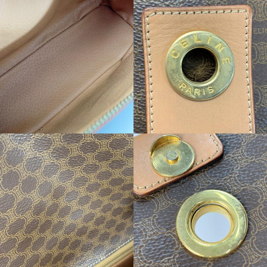 CELINE（セリーヌ） マカダム柄/サークル金具 M14 ブラウン ショルダー 