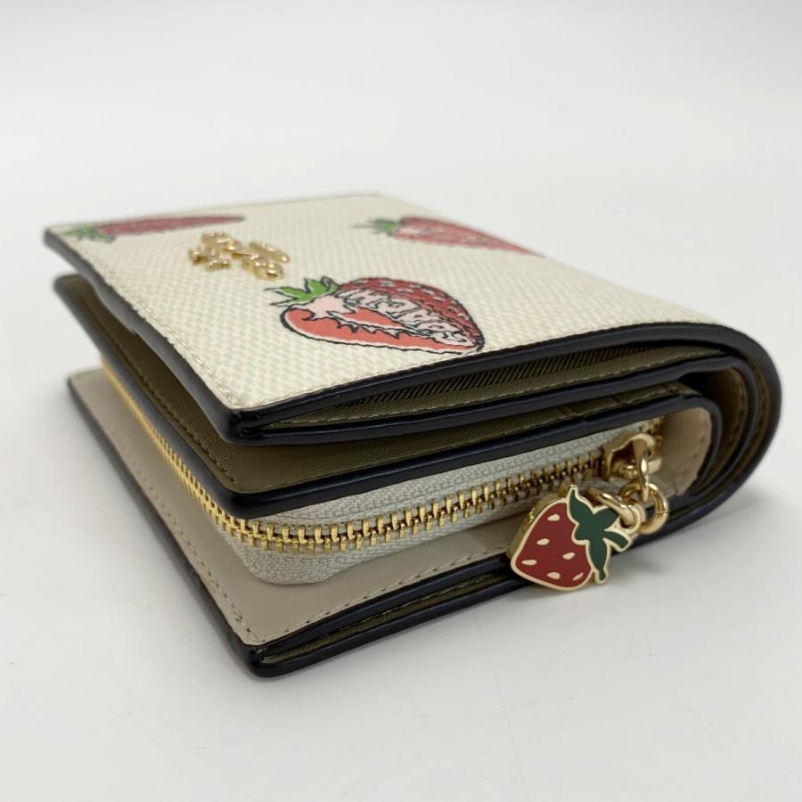COACH（コーチ） ストロベリー 苺 CAP18 アイボリー 2つ折り財布