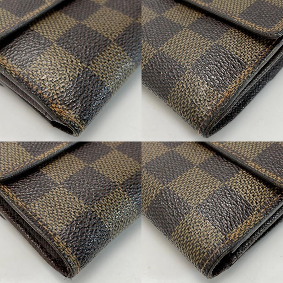 ☆☆LOUIS VUITTON ルイヴィトン ダミエ ダミエ ポルトフォイユ・エリーズ N61654 ブラウン 2つ折り財布 レザー レディース LOUIS VUITTON（ルイ・ヴィトン） ダミエ ダミエ ポルトフォイユ
