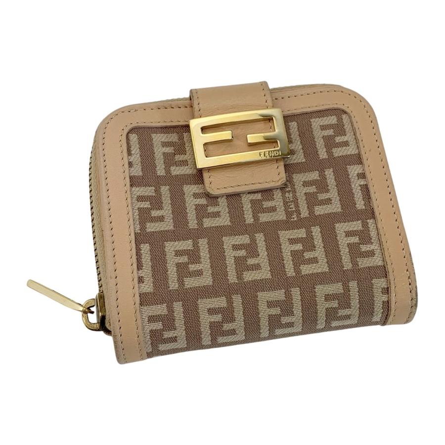 FENDI フェンディ ズッキーノ ライトピンク 2つ折り財布 FENDI（フェンディ） ズッキーノ ライトピンク 2つ折り財布 傷や汚れ