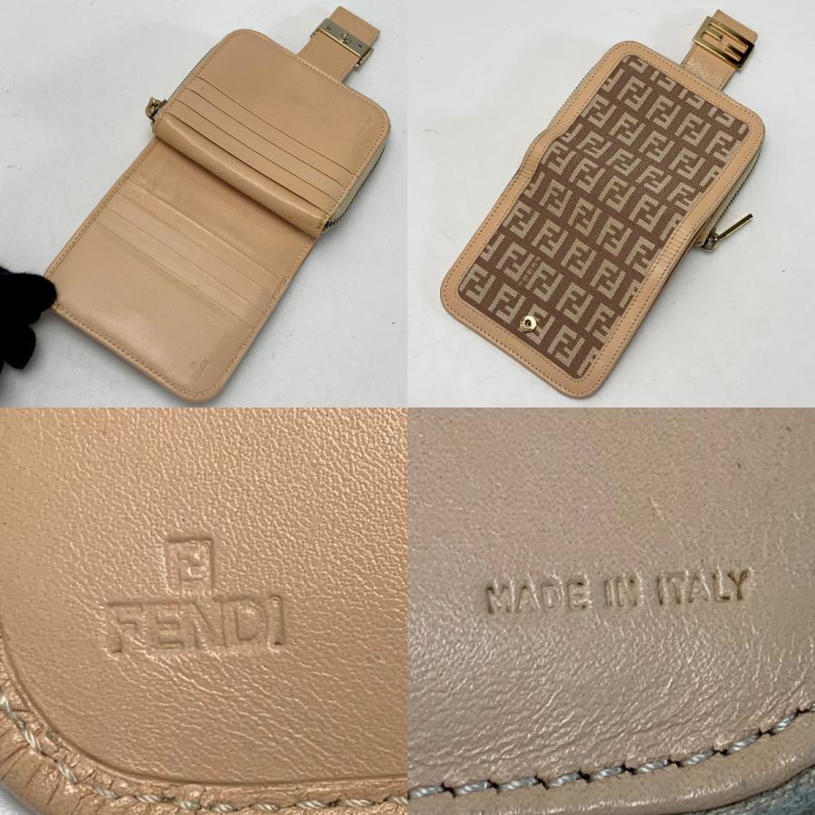 FENDI（フェンディ） ズッキーノ ライトピンク 2つ折り財布 傷や汚れ