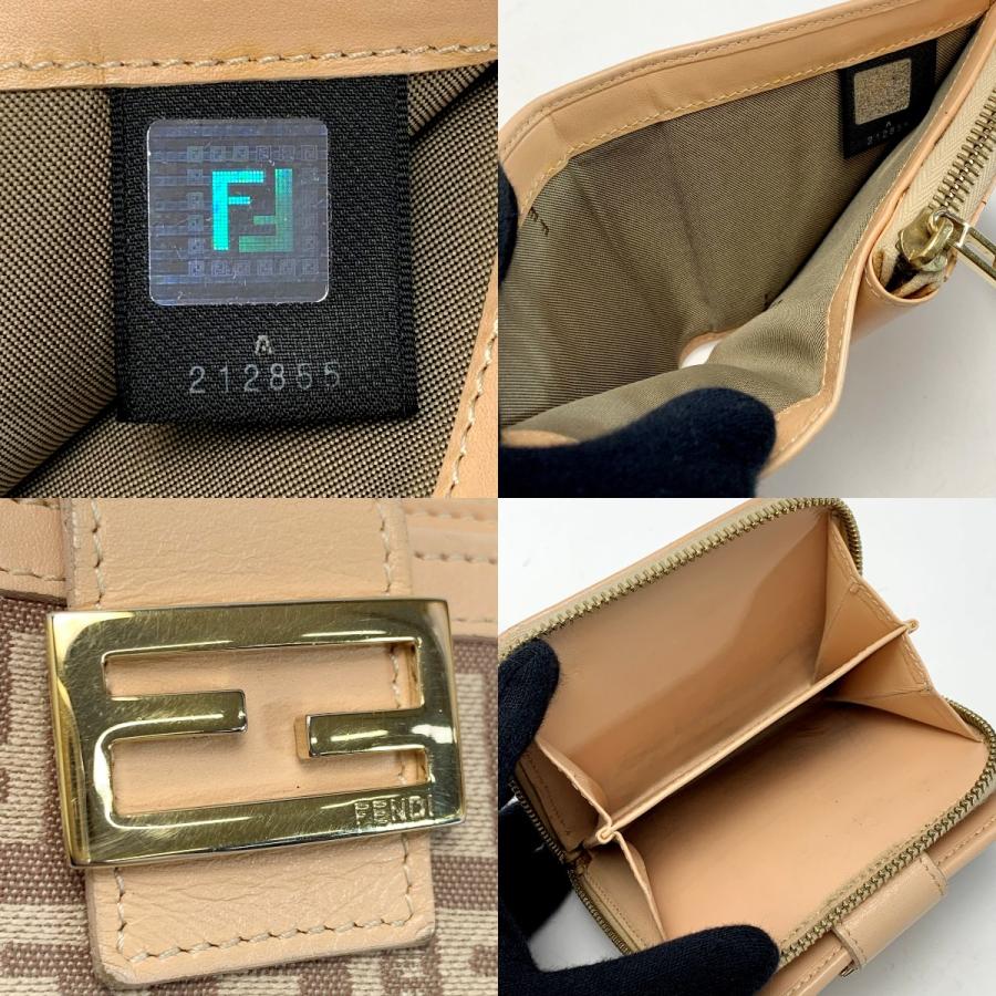 FENDI フェンディ ズッキーノ ライトピンク 2つ折り財布 FENDI（フェンディ） ズッキーノ ライトピンク 2つ折り財布 傷や汚れ
