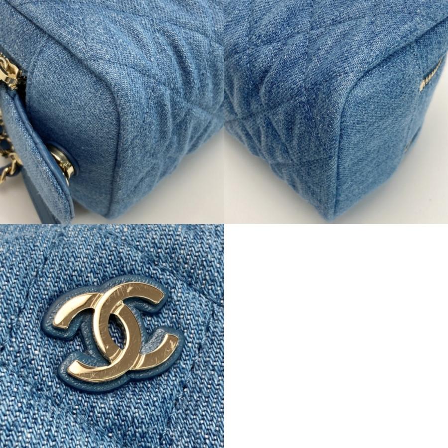 CHANEL（シャネル） ココマーク マトラッセ デニム ポーチ AP3702