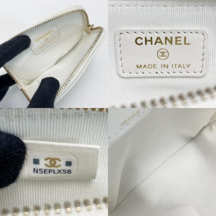 CHANEL シャネル マトラッセ クラシック ジップ パース AP2061 ホワイト ココマーク キャビアスキン 小銭入れ 財布 CHANEL（シャネル） マトラッセ クラシック ジップ コインパース