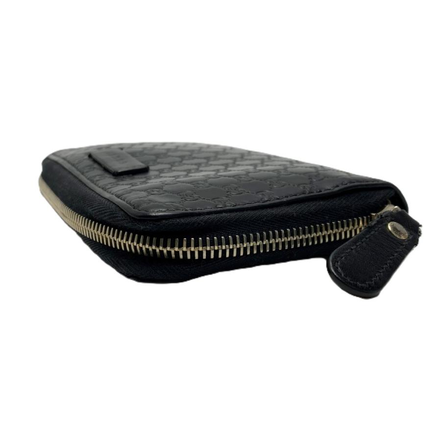 GUCCI（グッチ） レザー 449423 ブラック ラウンドファスナー財布 やや