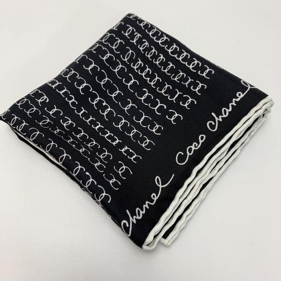 CHANEL（シャネル） ココマーク シルク100% ブラック×ホワイト