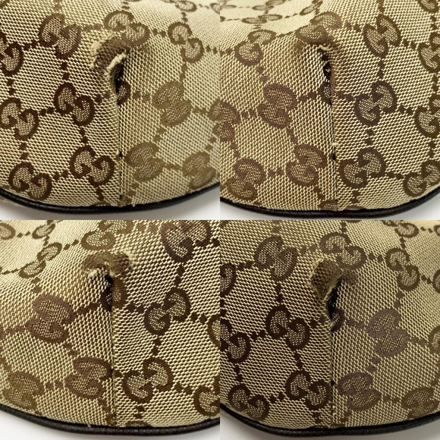 ☆☆ GUCCI グッチ ショルダーバッグ 181092 ブラウン×ライトブラウン キャンバス×レザー 傷や汚れあり_5