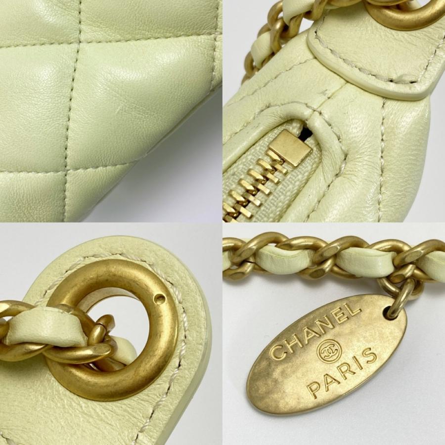 CHANEL（シャネル） ココマーク マトラッセ ホーボーバッグ イエロー 
