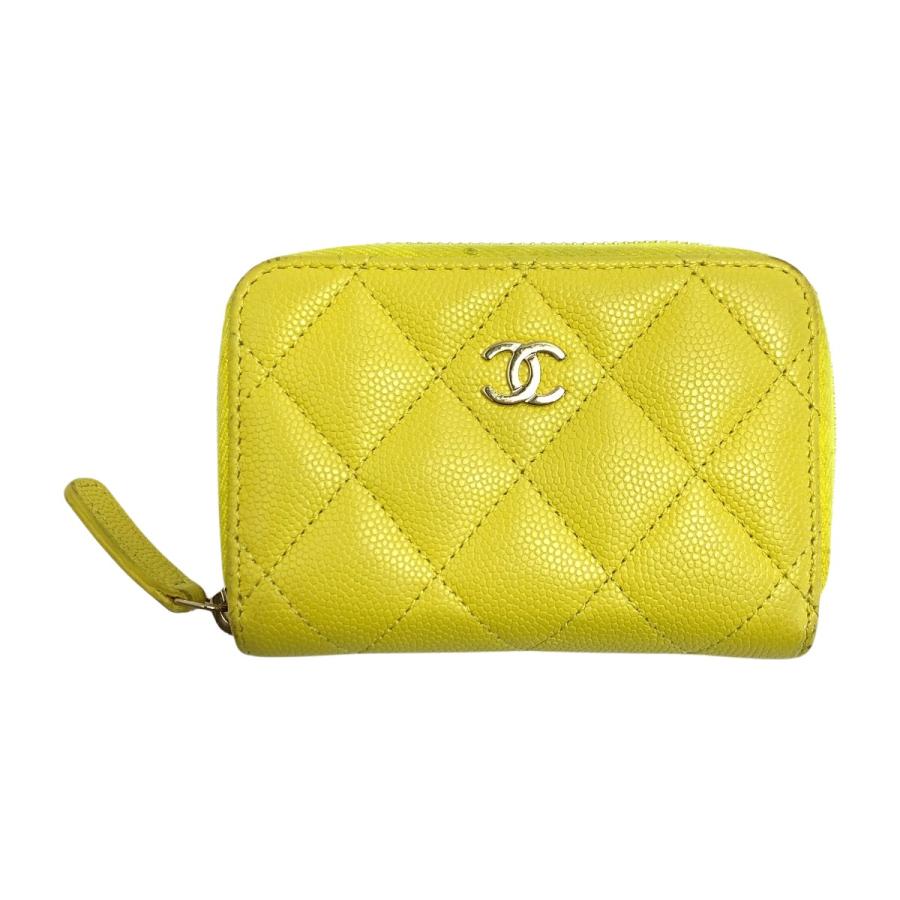☆☆CHANEL シャネル マトラッセ キャビアスキン AP0216 イエロー 財布 ケース CHANEL（シャネル） マトラッセ キャビアスキン AP0216 イエロー 財布