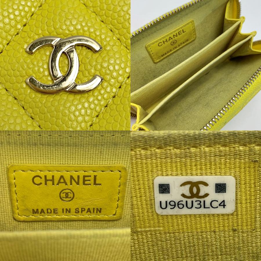 CHANEL（シャネル） マトラッセ キャビアスキン AP0216 イエロー 財布