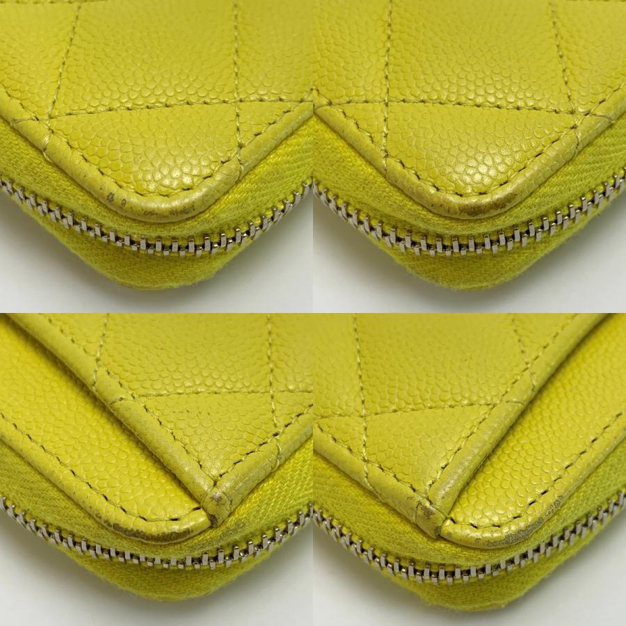 CHANEL（シャネル） マトラッセ キャビアスキン AP0216 イエロー 財布