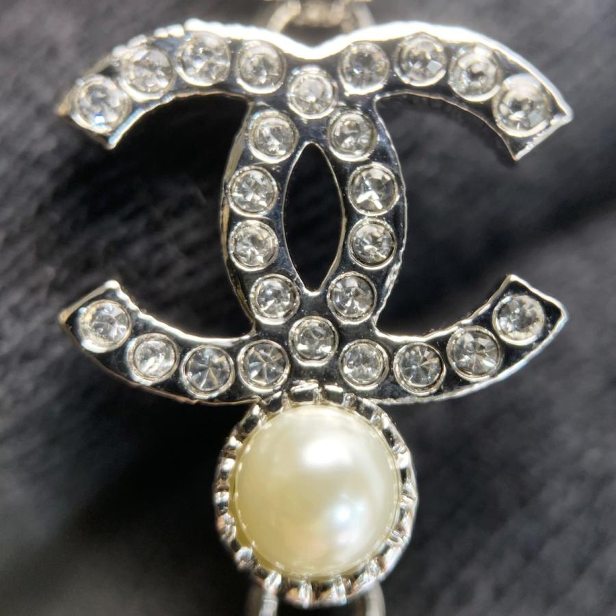 CHANEL（シャネル） ココマーク リボン ブローチ B23K ブラック×パール