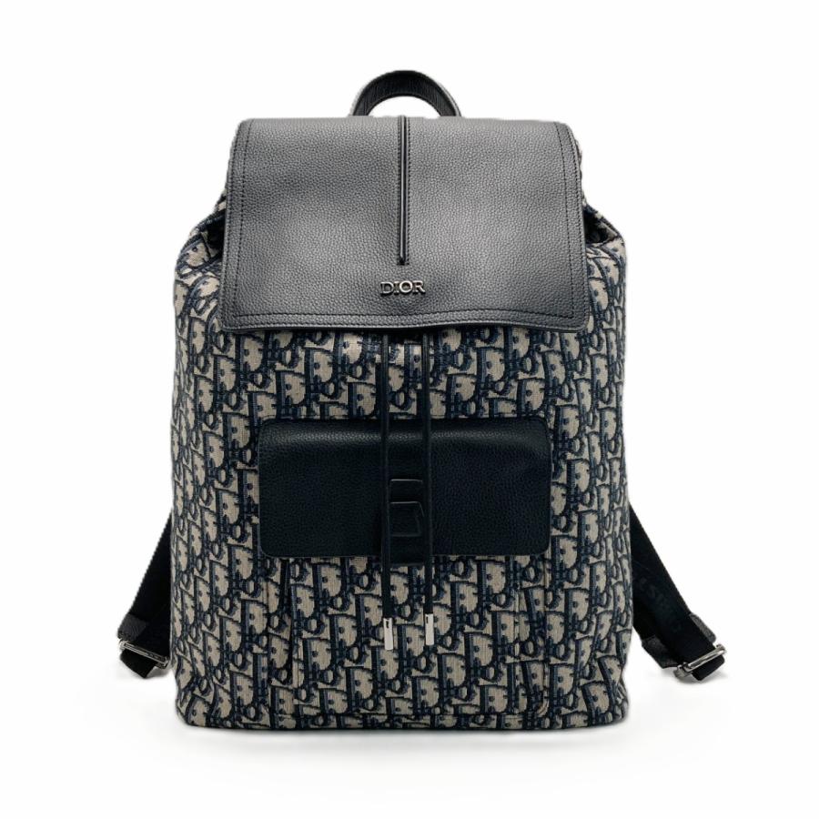 Christian Dior クリスチャンディオール オブリーク モーション バックパック 28-BO-0211 ネイビー リュック 布袋有 Christian Dior クリスチャンディオール オブリーク モーション バック