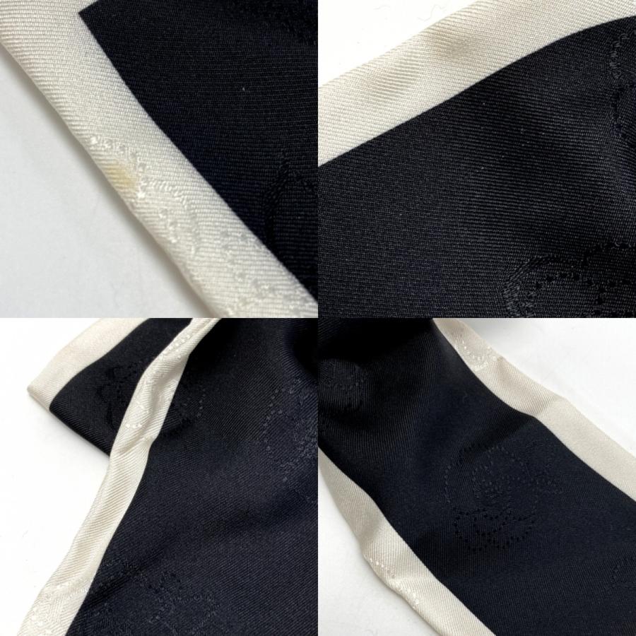 CHANEL（シャネル） リボン シュシュ カメリア ブラック×ホワイト