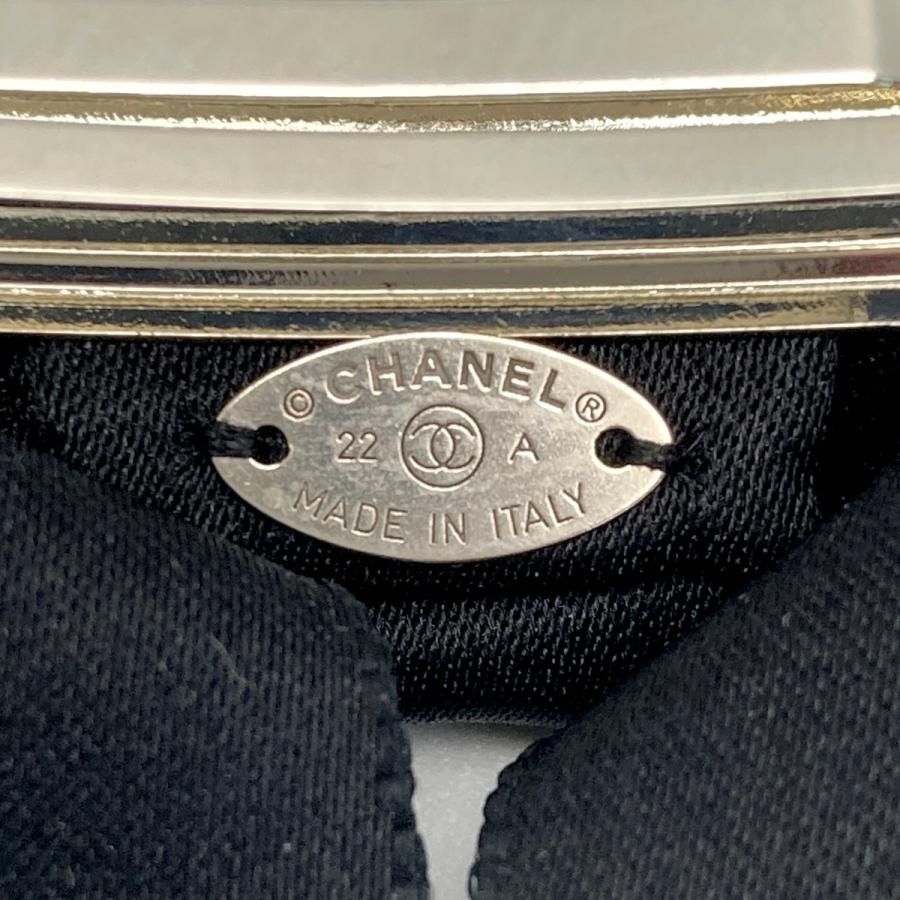 ☆☆ CHANEL シャネル ココマーク リボン バレッタ 22A ブラック ヘアアクセサリー やや傷や汚れありの画像