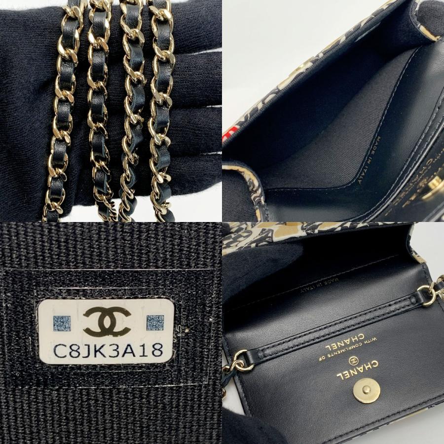 CHANEL（シャネル） アクセサリーポーチ チェッカーフラッグ ブラック 