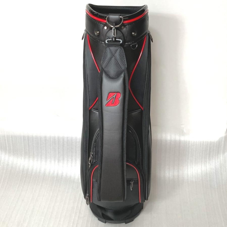 美品！ブリヂストンBRIDGESTONE 　キャディ バッグ　 9型 、5分割 Bridgestone ブリヂストン キャディバッグ CBG422 ブラック×レッド 9型